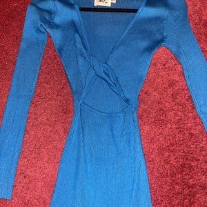 NEVER WORN Princess Polly Vibrant Blue Long Sleeve Dress